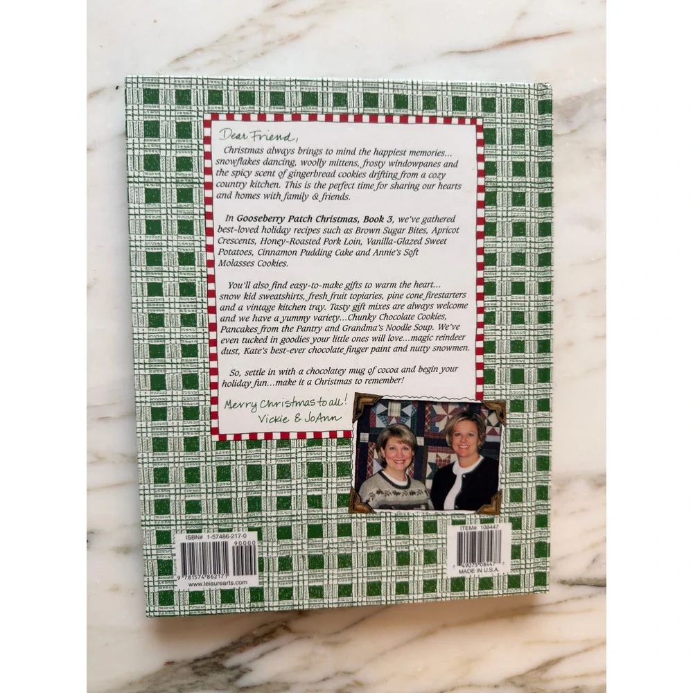 Vintage 2001 Gooseberry Patch Christmas Book 3 Cookbook Recipes Crafts